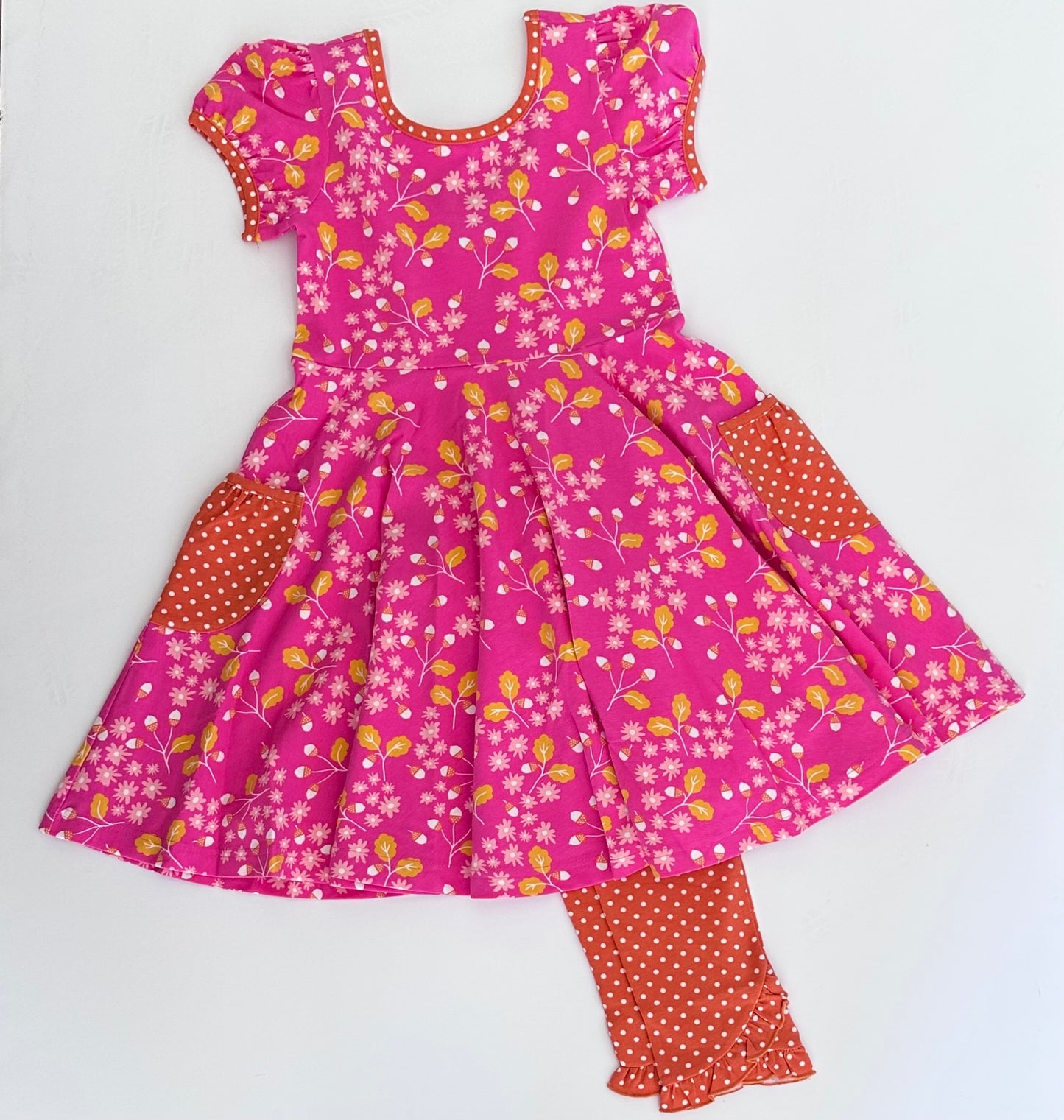 Orange Dot Olivia Leggings