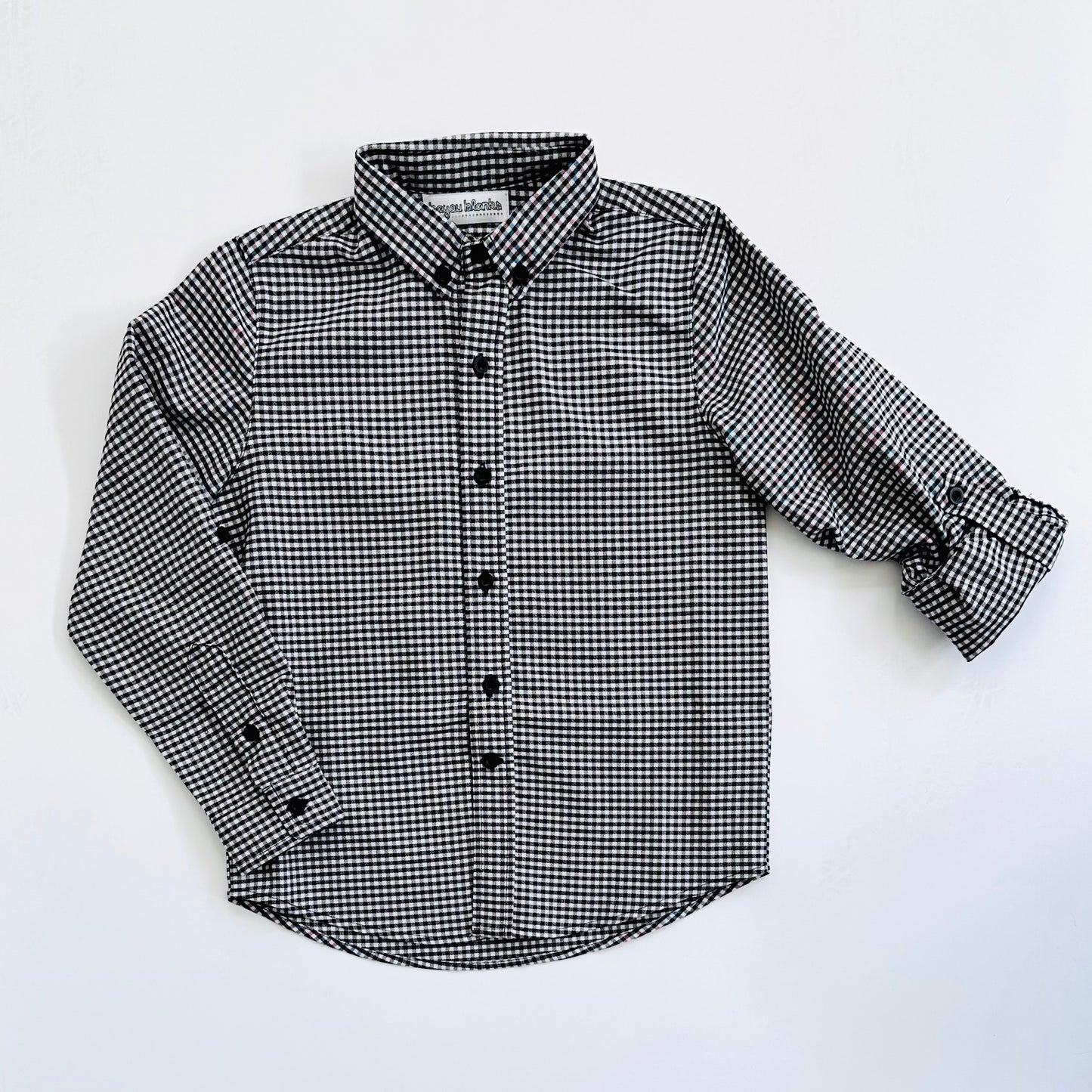 Black Gingham Edward Shirt