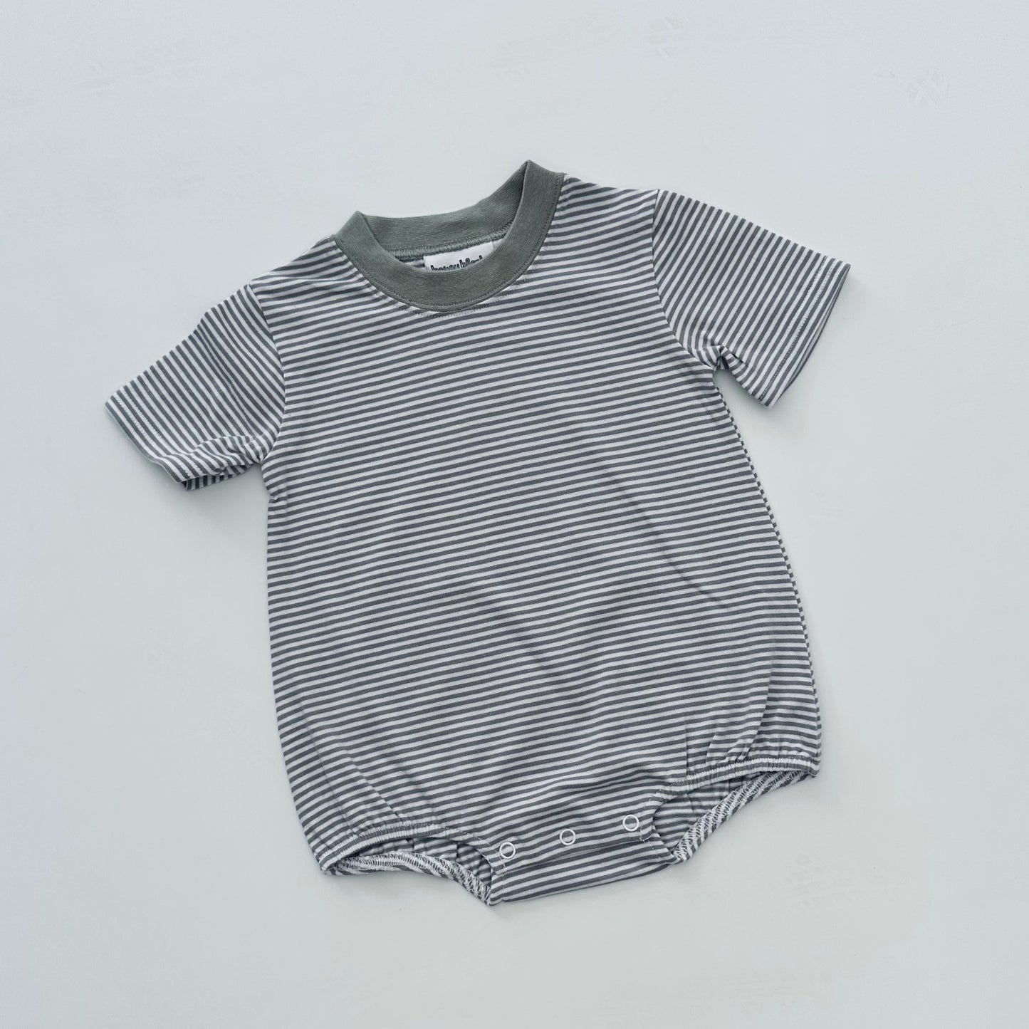 Knit Stripe Short Sleeve T-Shirt Bubble