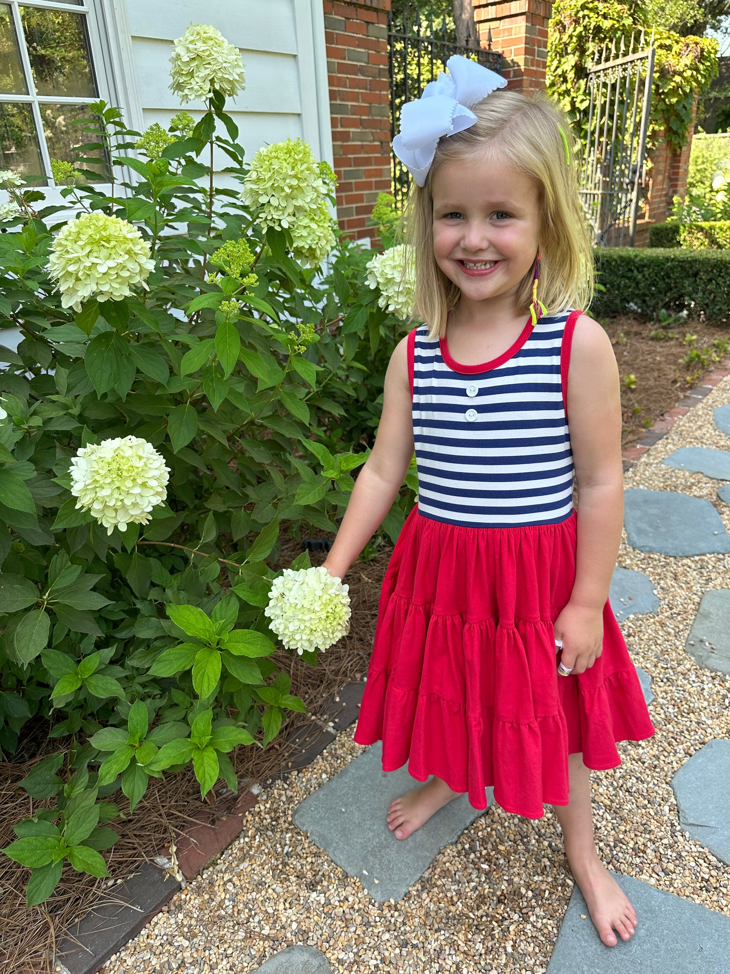 Red + Navy Stella Dress