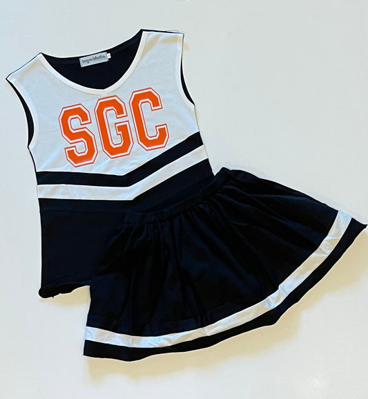 PRE-ORDER #7—Black/White Cheer Outfit - JULY Arrival