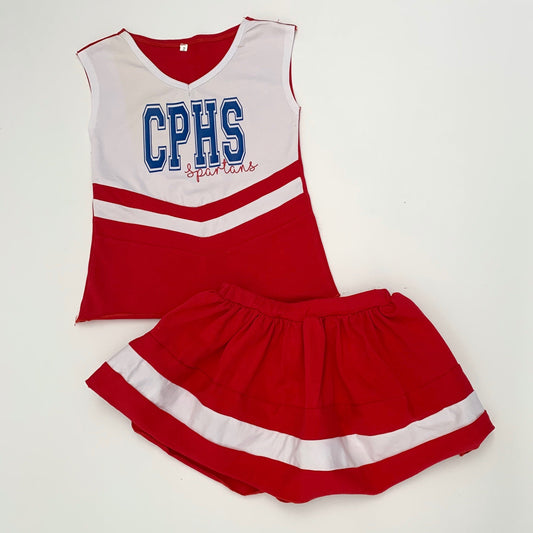 PRE-ORDER #2—Red/White Cheer Outfit - JULY Arrival