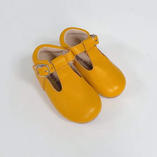 Mustard T-Strap Shoes
