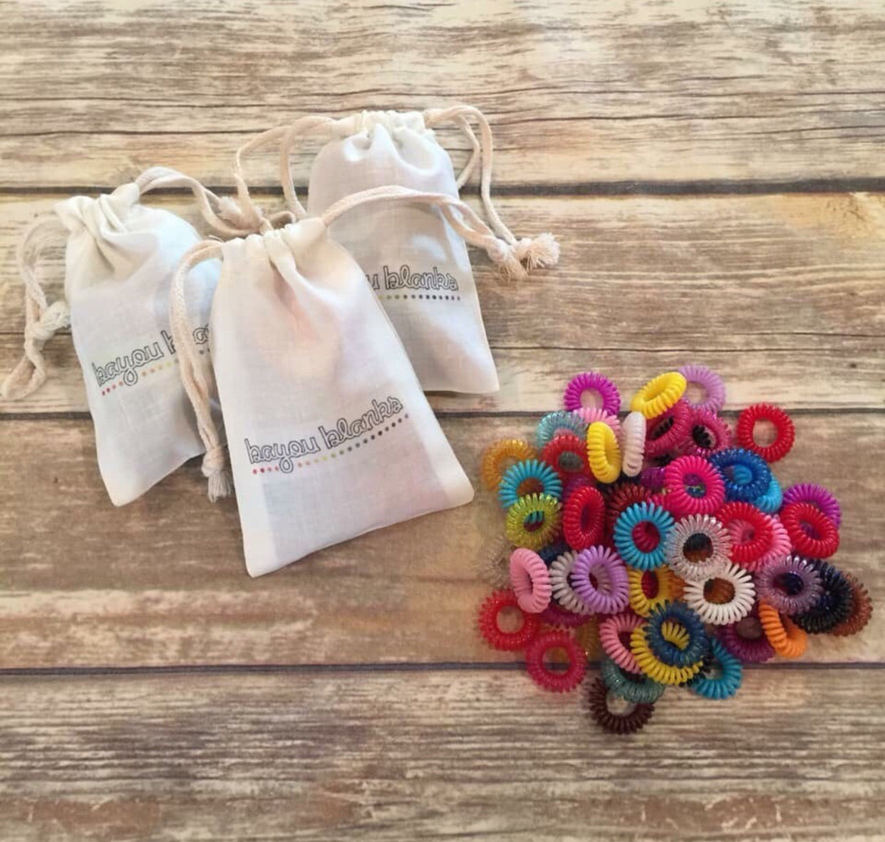 Spiral Hair Ties - 1 Bag of 20