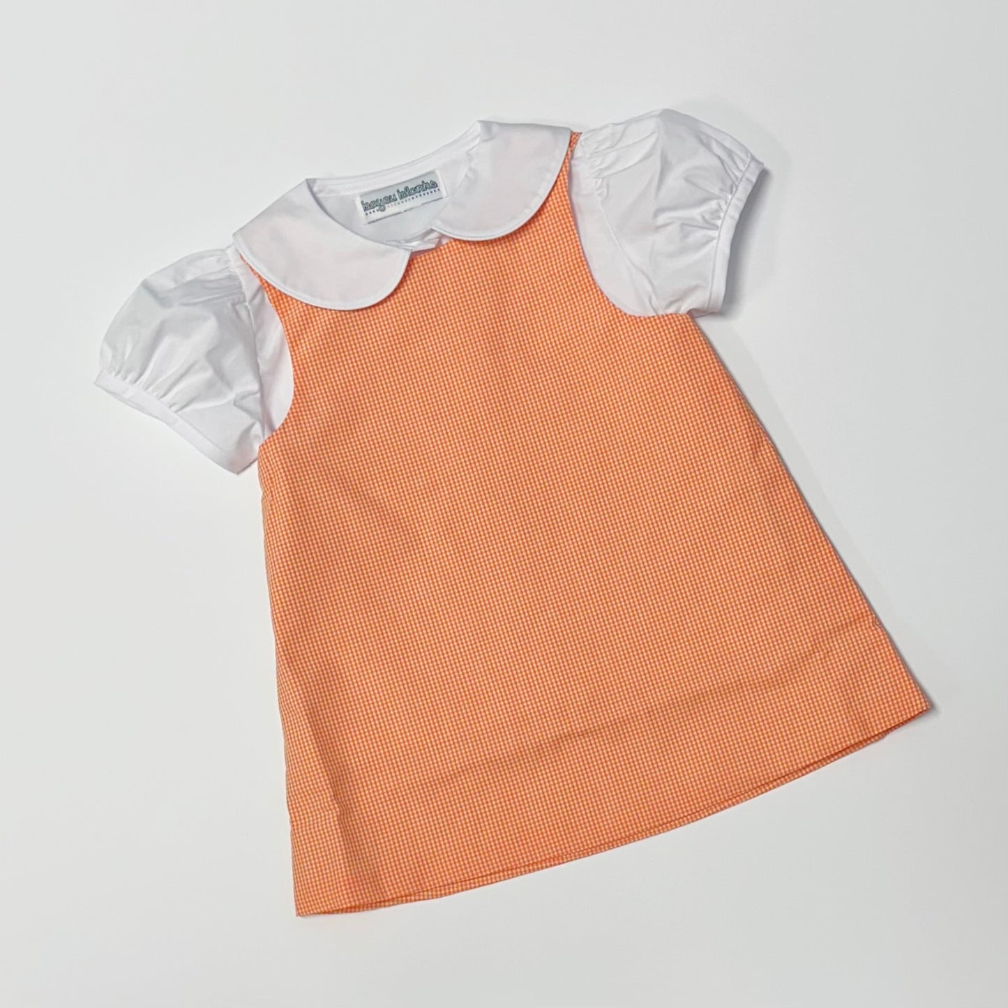 Kate A-Line Jumper-Orange Gingham