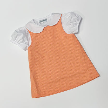 Kate A-Line Jumper-Orange Gingham
