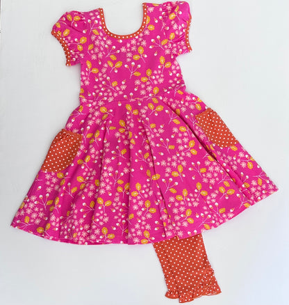 Orange Dot Olivia Leggings