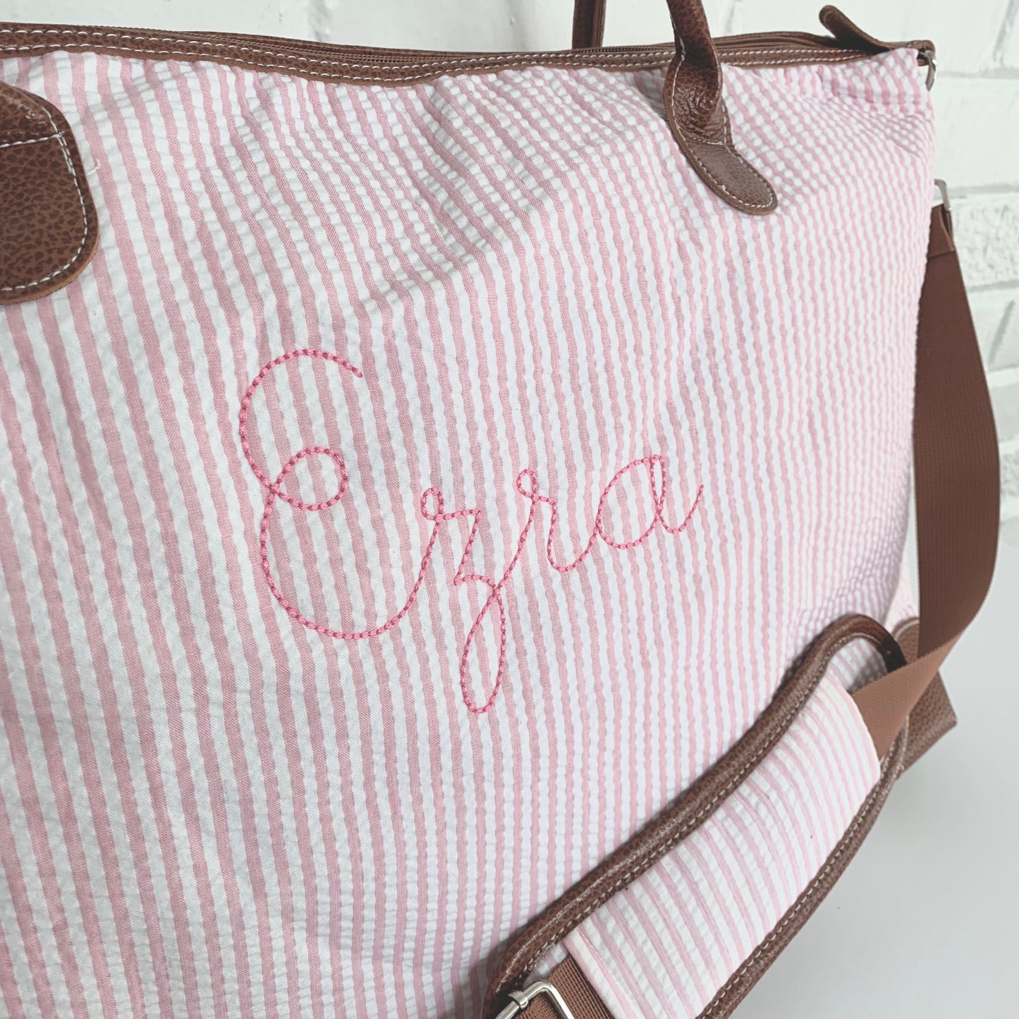 Seersucker Weekender