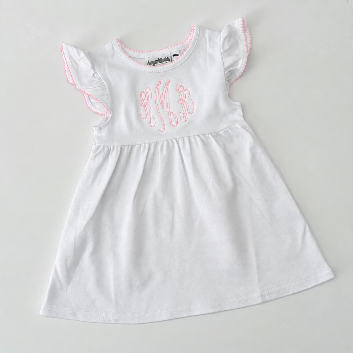 Knit Dress with Picot Trim