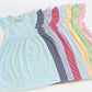 Knit Stripe Flutter Sleeve Dress