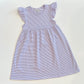 Knit Stripe Flutter Sleeve Dress