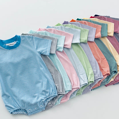 Knit Stripe Short Sleeve T-Shirt Bubble - PASTEL Colors