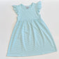Knit Stripe Flutter Sleeve Dress