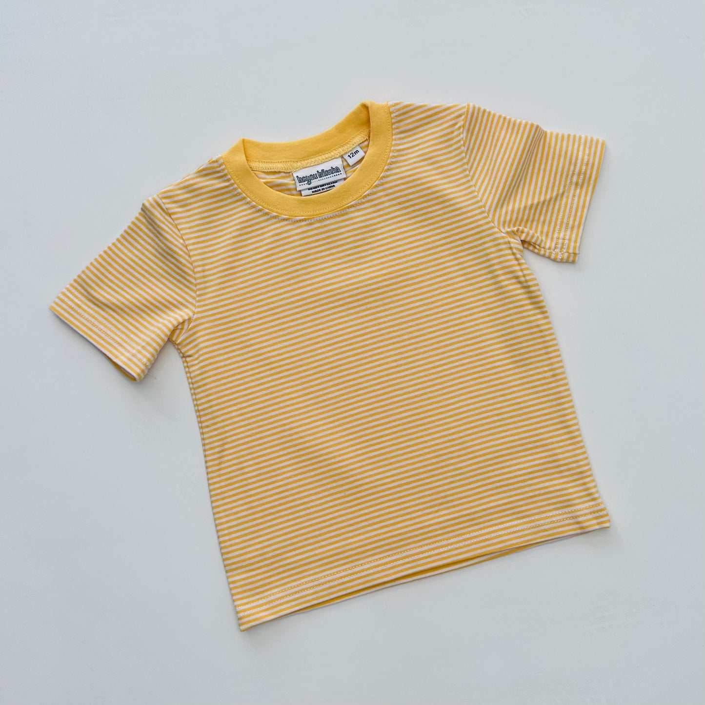 Mustard yellow striped 2024 shirt