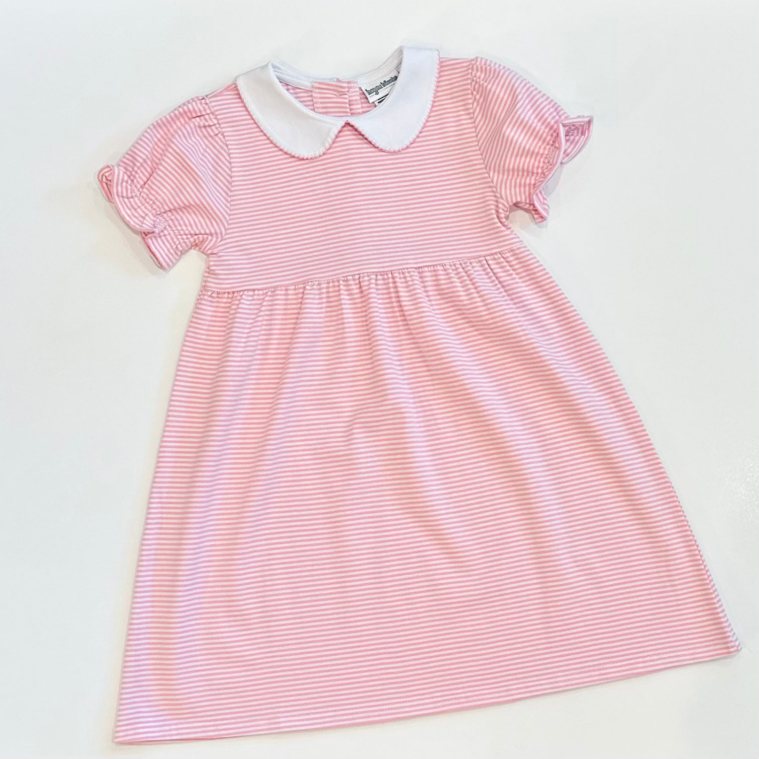 Knit Stripe Peter Pan Collar Dress - Pink / 3T Knit Stripe Peter Pan Collar Dress - Pink / 3T