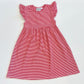 Knit Stripe Flutter Sleeve Dress
