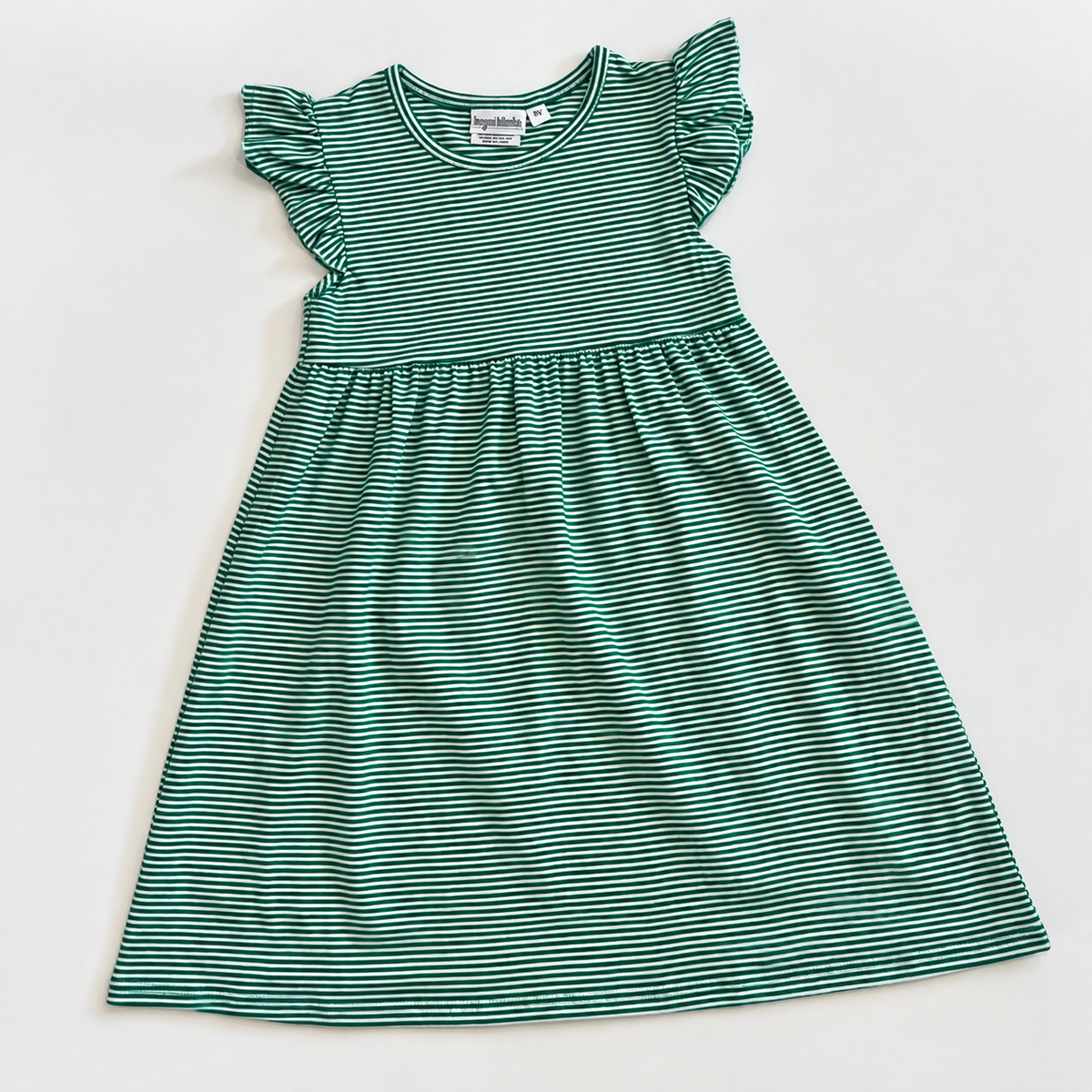 Knit Stripe Flutter Sleeve Dress