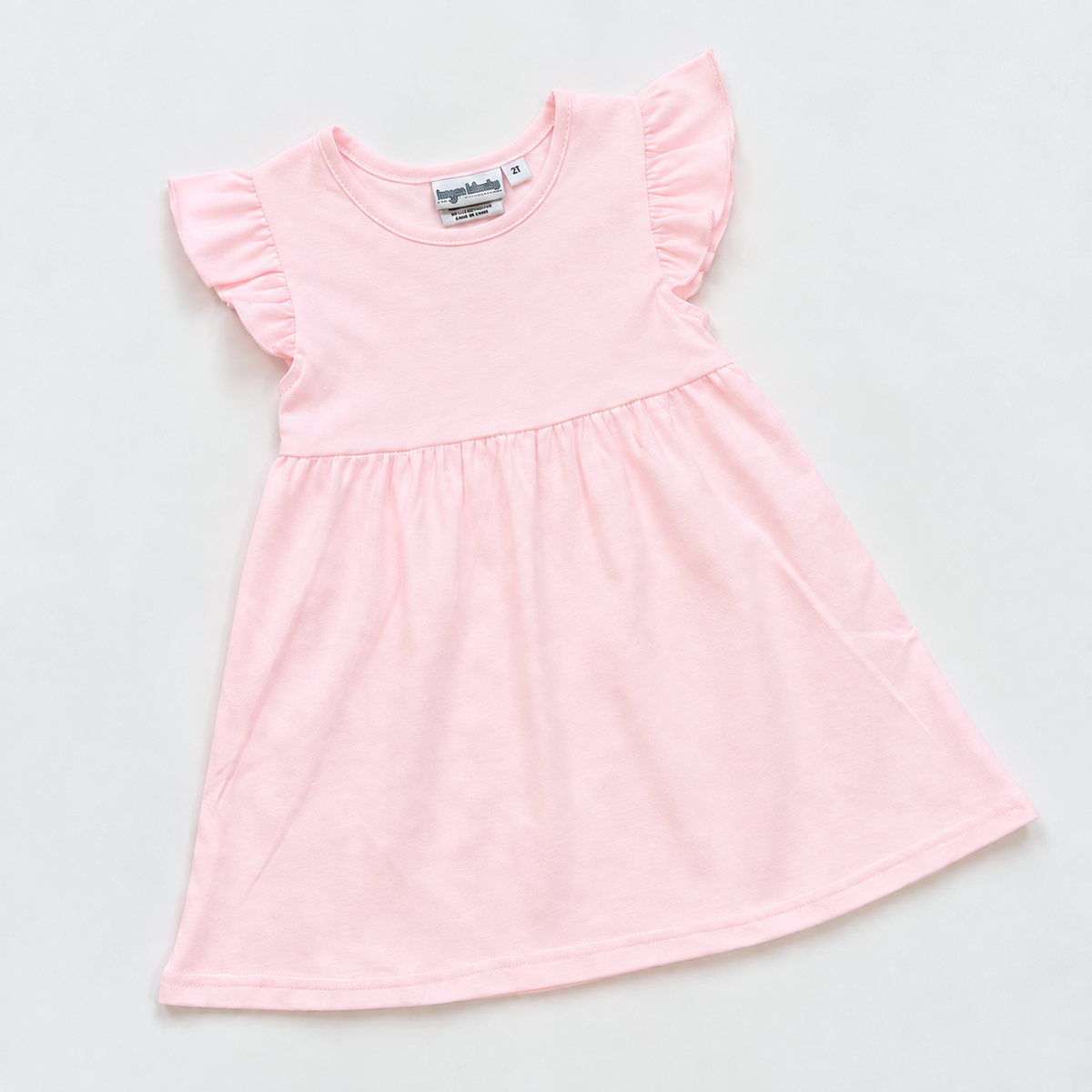 Knit Solid Flutter Sleeve Dress