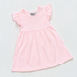 Knit Solid Flutter Sleeve Dress