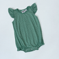 Knit Stripe Flutter Sleeve Bubble