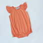 Knit Stripe Flutter Sleeve Bubble