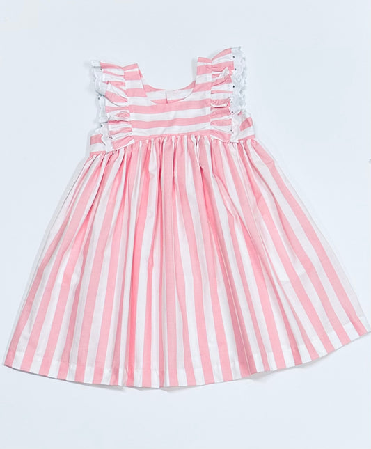 Candy Pink & White Amelia Dress
