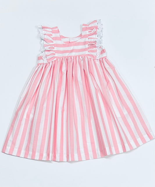 Pink & White Stripe Amelia Dress