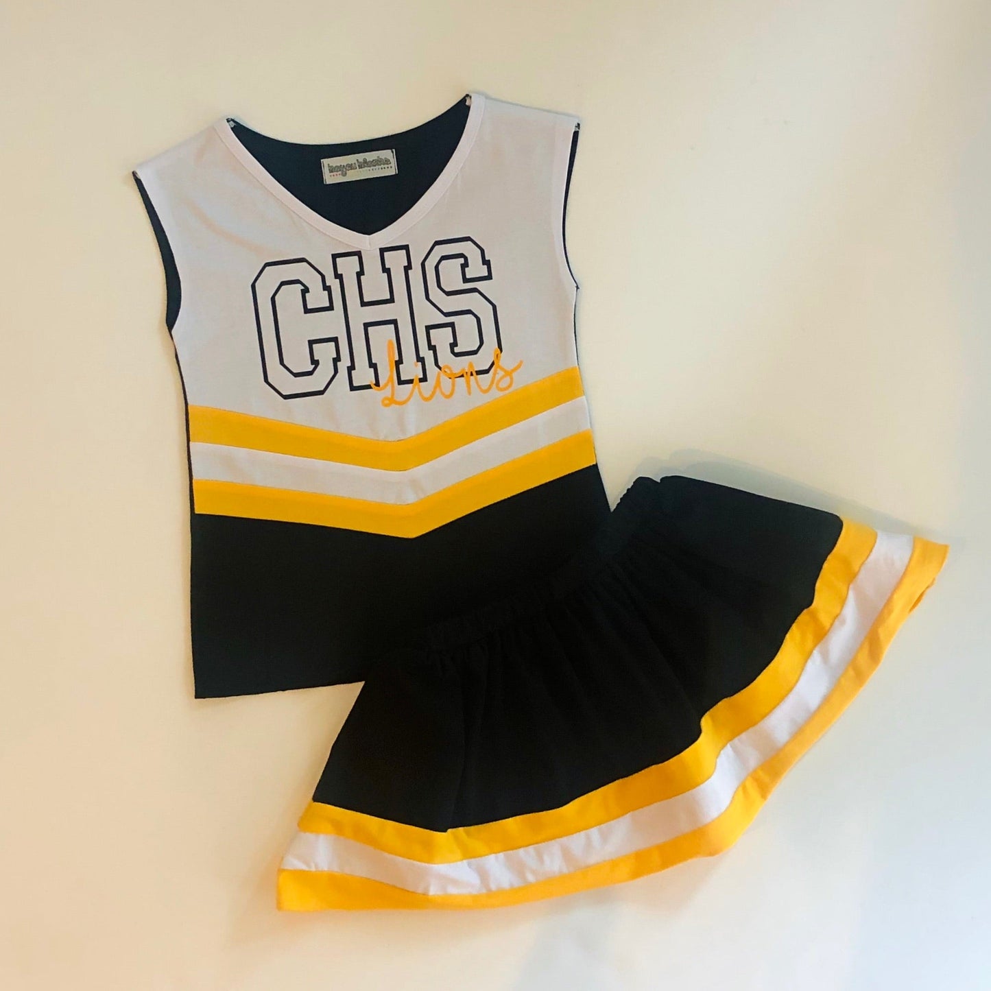 #5—Black/Gold/White Cheer Outfit