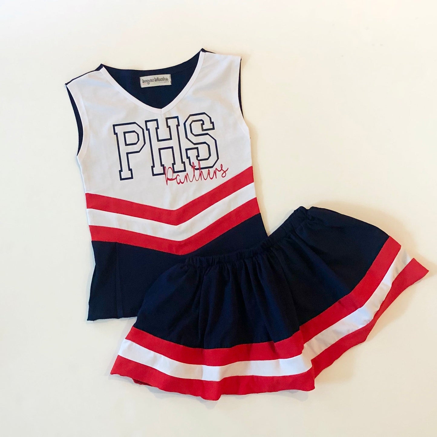 #14—Navy Blue/Red/White Cheer Outfit