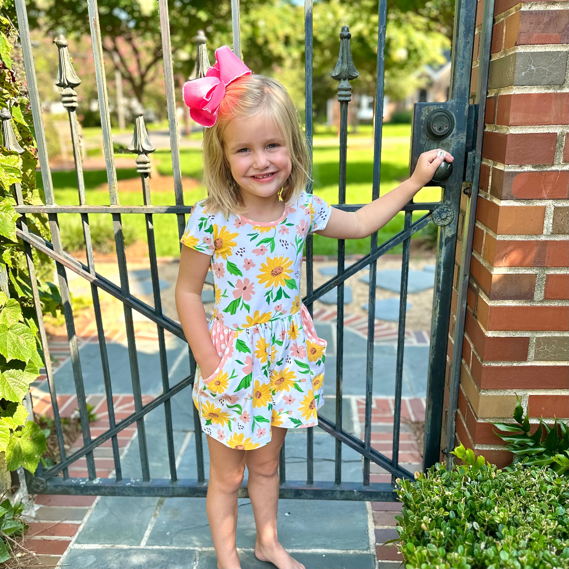 Sunflower Nora Romper – Bayou Blanks Sunflower Nora Romper – Bayou Blanks