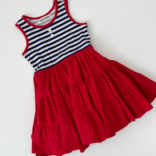 Red + Navy Stella Dress