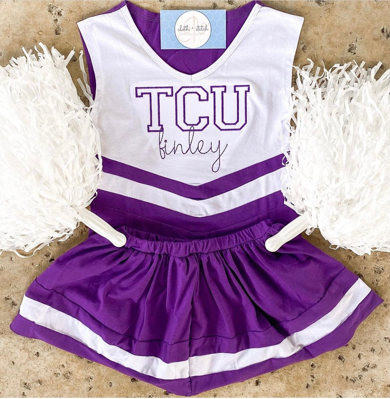 #1—Purple/White Cheer Outfit