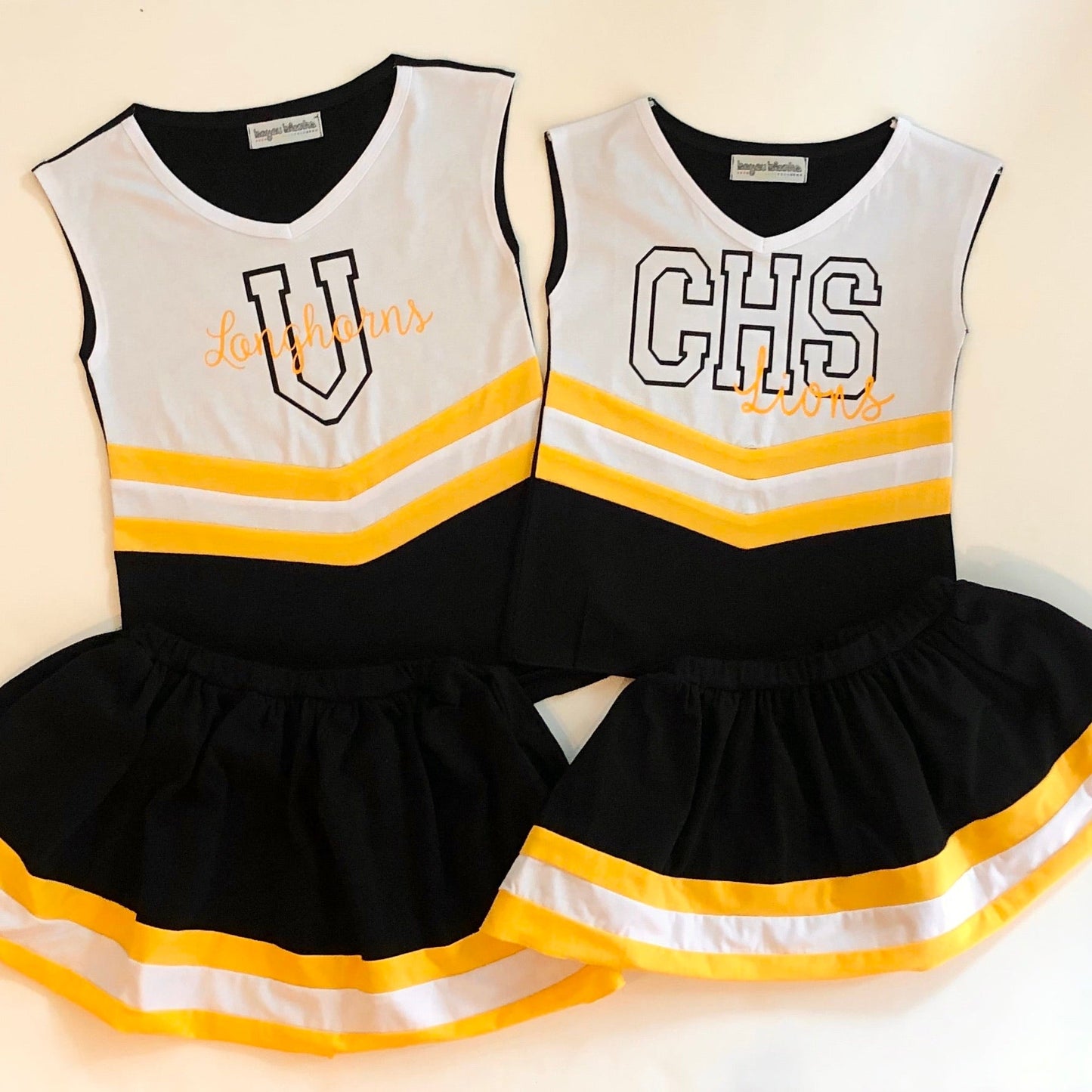 #5—Black/Gold/White Cheer Outfit