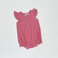 Knit Stripe Flutter Sleeve Bubble