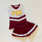 #8—Burgundy/White Cheer Outfit