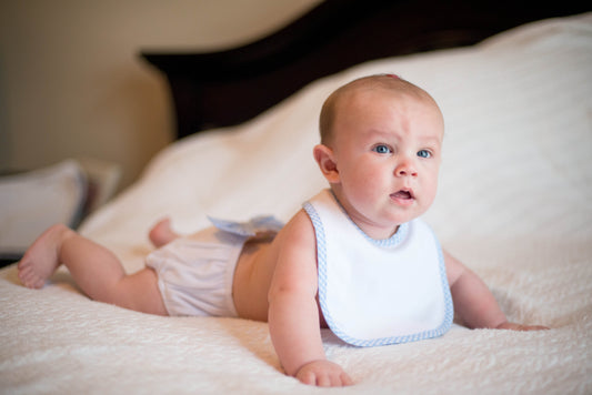 Blue Gingham Bib