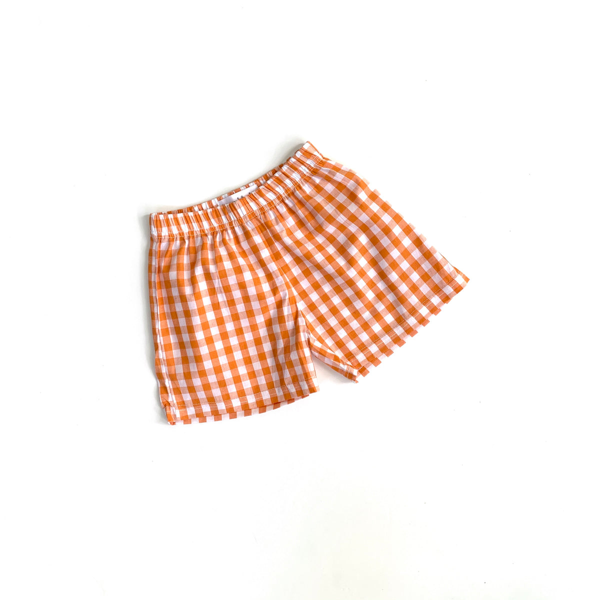 Short Garçon Glorimont 4T Orange à Carreaux Avec Broderie Poisson - Neuf Avec étiquettes