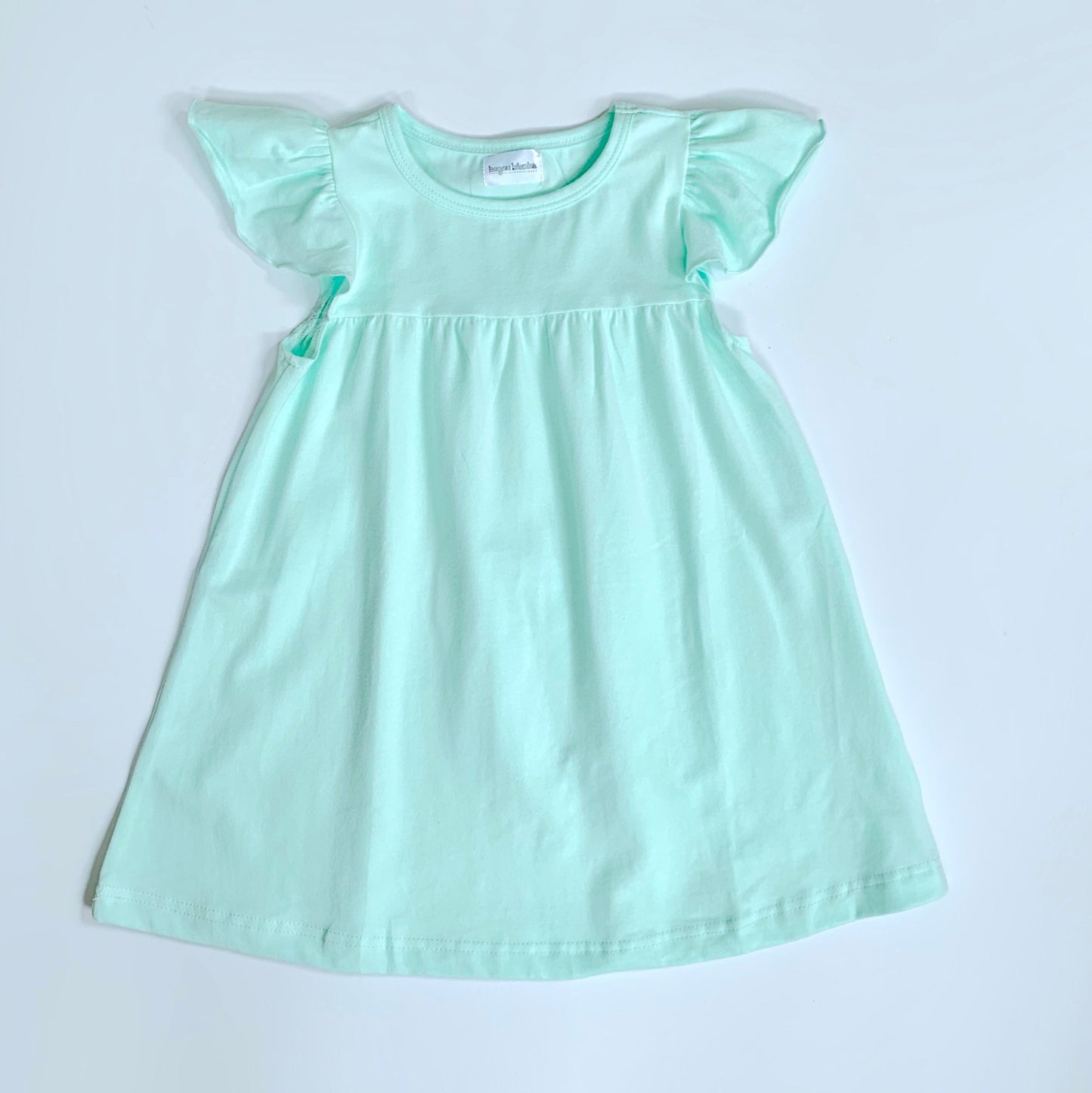 Flutter Sleeve Dress—Mint