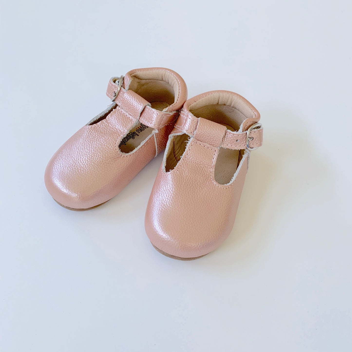 Pearl Pink T-Strap Shoes