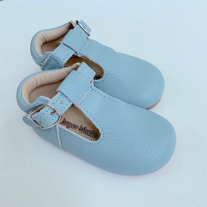 Light Blue T-Strap Shoes