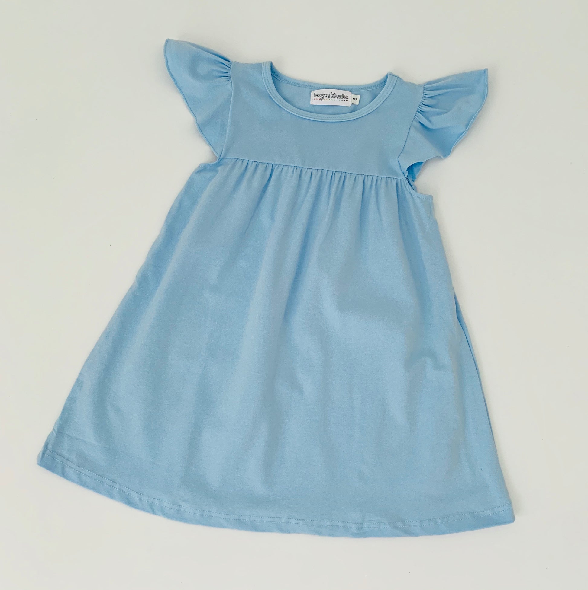 Flutter Sleeve DressBaby Blue - 12M Flutter Sleeve DressBaby Blue - 12M