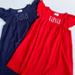 Flutter Sleeve Dress - Navy
