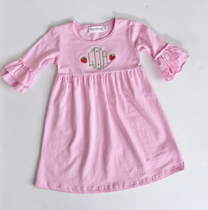 Double Ruffle Sleeve Dress