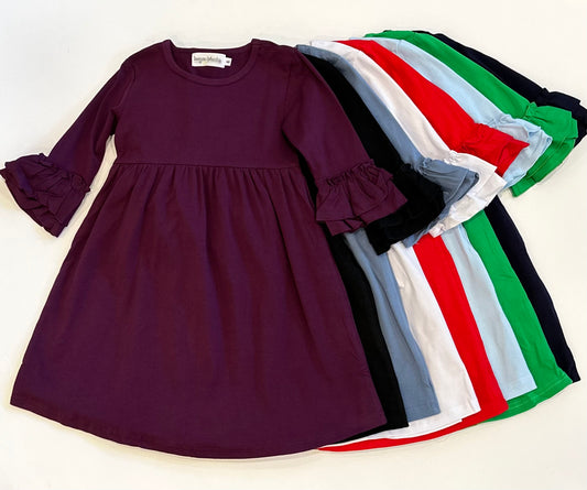 Double Ruffle Sleeve Dress