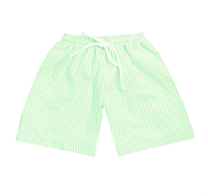 Seersucker Swim - Boy Trunks