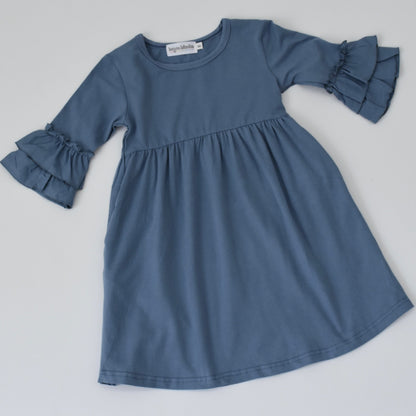 Double Ruffle Sleeve Dress