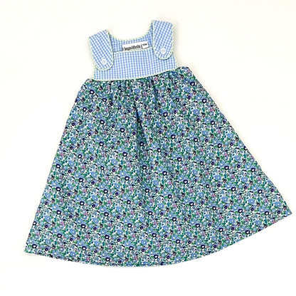 Gingham and Floral Tab Dress