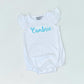 Knit Solid Flutter Sleeve Bubble