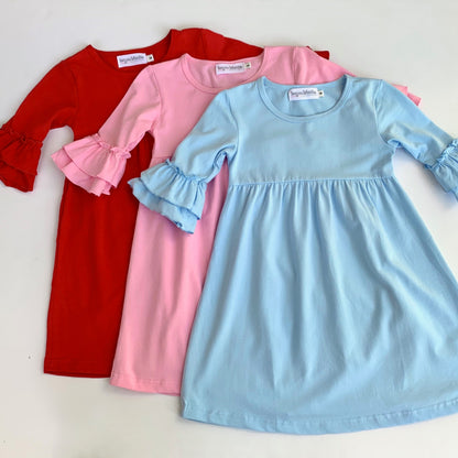 Double Ruffle Sleeve Dress