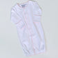 Picot Trim Gown with Hidden Snaps